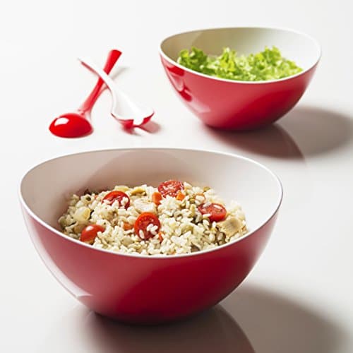 Omada Design Bol à salade ou à pâtes 20 cm, 1,5 L, en plastique incassable, empilable et va au lave-vaisselle, Ligne Trendy