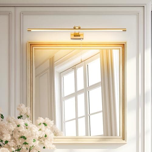 TYhogar Lampe Miroir LED Salle de Bain 90cm Lampe pour Miroir Lumineux LED Applique Murale Lumiere Miroir Salle de Bain Moderne 3000K 1820LM 16W Applique Intérieure Lampe pour Tableau