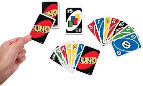 Mattel Games UNO Classique, Jeu De Cartes Familial pour Enfants Et Adultes, Jeu De Société pour Soirée Jeux en Famille Ou en Voyage, 2 À 10 Joueurs, Jouet pour Enfant de 7 Ans et Plus, W2087