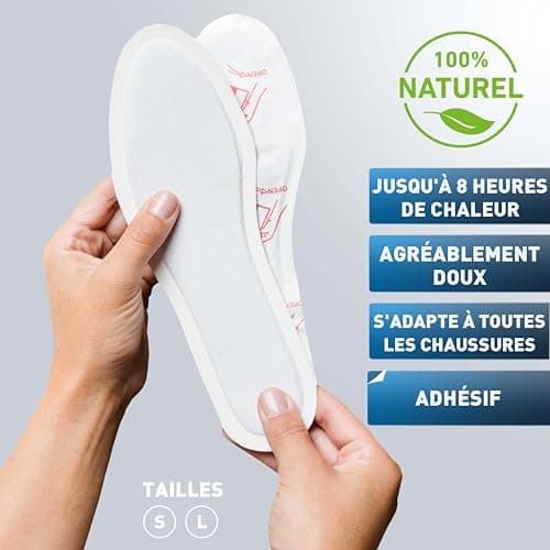 The Heat Company Semelles Chauffantes Adhésives - Extra Chaud - 8 Heures de Chaleur - Chaleur immédiate - autochauffante - purement Naturel - Small Taille: 36-40 - 5 Paires