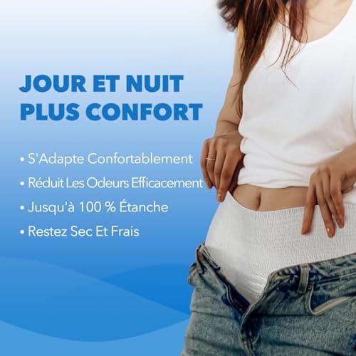 SUNKISS TrustPlus Culottes Adultes pour lncontinence, Culotte Absorbante pour Homme et Femme, Contrôle des Odeurs, Unisexe, Taille S/M, 16 Unités