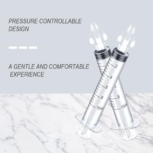 Irrigateur Nasal, 2Pcs Mouché-Bébé Irrigateur Nasal, 10ml Irrigateur Nasal Manuel, Professionnelle Irrigateur Nasal Nettoyant, Portable et Réutilisable
