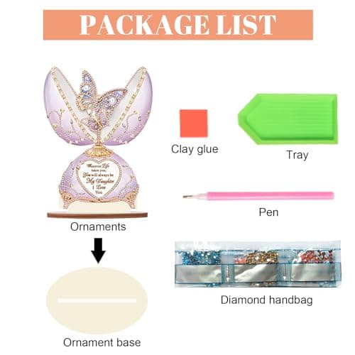 DCIDBEI 5D DIY Diamant Peinture Animaux Décoratif Papillon 12x21cm Diamant Painting Table Décoration Diamond Painting Ornement Table Décoration Peinture par Numéros Ornements Enfants Cadeau Papillon