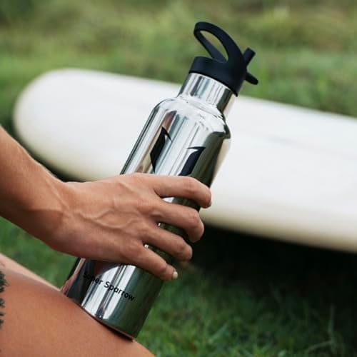 Super Sparrow Gourde Isotherme - Bouteille Isotherme - 1000ml - Gourde Inox Bouche Standard - Gourde Sport Étanche - Gourde Enfant sans BPA, pour Sport, Gym, Voyage