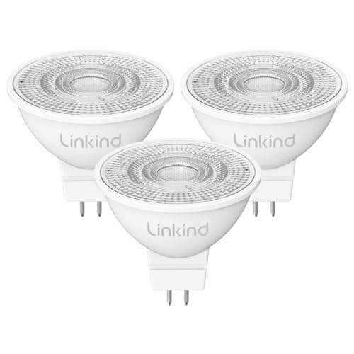 Linkind Ampoules LED GU5.3 12V, 3.4W Equivalent à 35W Lampe Traditionnelle, Blanc Chaud 2700K, 360LM, 36° Angle, Ampoules LED Spot MR16 12V AC/DC, Non Dimmable, Lot de 3