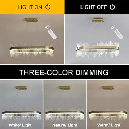 HvKvHvY Lustre en cristal moderne, lustre encastré LED doré, luminaire de plafond, lampe suspendue pour cuisine, salon, chambre à coucher, couloir, escalier