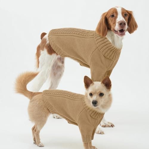 KONVINIT Pull Chien Pull pour Chien Col Roulé Tricot Chien Jumper Hiver Tricot Pullover pour de Petite,Moyenne et Grande Taille