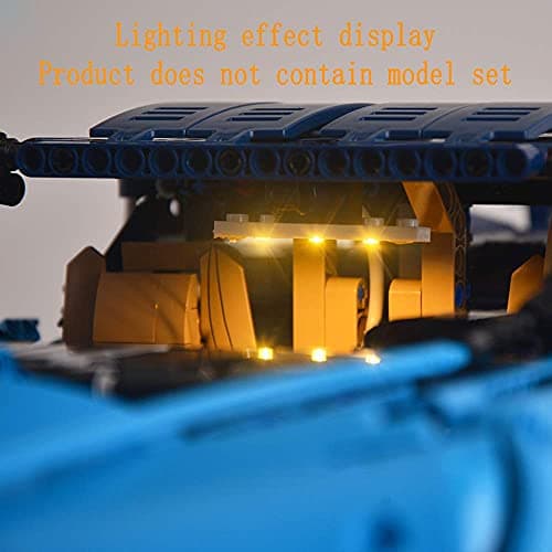 GEAMENT Jeu De Lumières pour Bugatti Chiron Modèle en Blocs De Construction - Kit D'éclairage LED Compatible avec Lego 42083 Technic (Modèle de Bloc Non Inclus)
