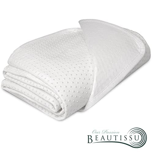 Beautissu Protege Matelas BEAUTECT - Isolateur sommier à Lattes - avec Picots Souples – Aleze Protege Matelas Lavable – sous-Matelas Blanc 70x140cm