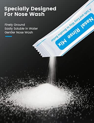 Pitasha sinus Flush Supplement, 40 Sachets de Sels de Rinçage des Sinus, Emballés Séparément