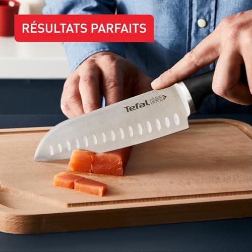 TefaI Ice Force Ensemble 11 pièces Bloc couteaux de cuisine + 10 couteaux, Lames en acier inoxydable allemand, Garantie 10 ans, Coupe et tranchant haute performance K232SA14