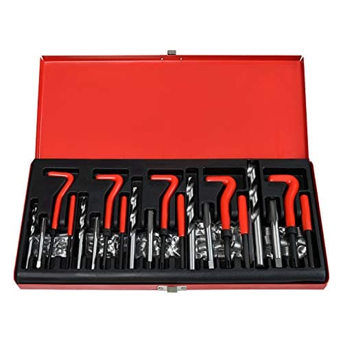 YRHome Kit d'outils de réparation de filetage 131 pièces pour voiture - Manchon fileté - Moteur M5 M6 M8 M10 M12