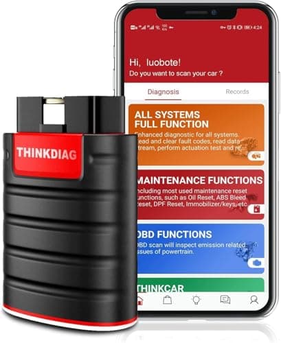 thinkcar ThinkDiag OBD II Scanner Outil d'analyse OBD II pour véhicule, Lecteur Code Voiture équipé de Fonctions de 15 réinitialisation pour Systèmes Complets,ECU Scanner,pour iOS et Android