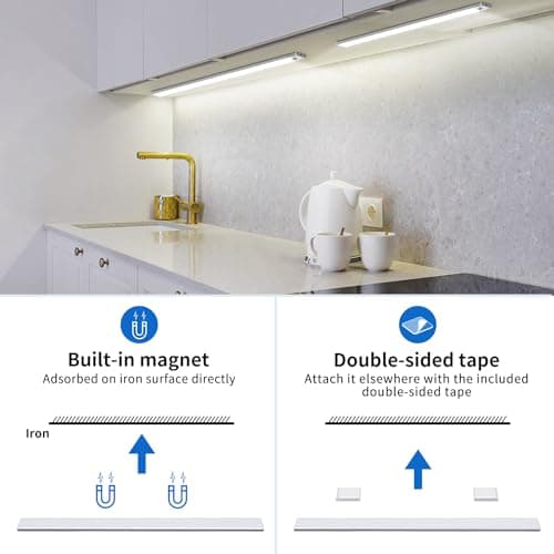 OUILA Lampe de Placard, Eclairage Led Rechargeable Interieur Placard,Sans Fi,Dimmable Lampe Led Detecteur Mouvement,Lumière Led pour Armoire Placard Escalier Cuisine