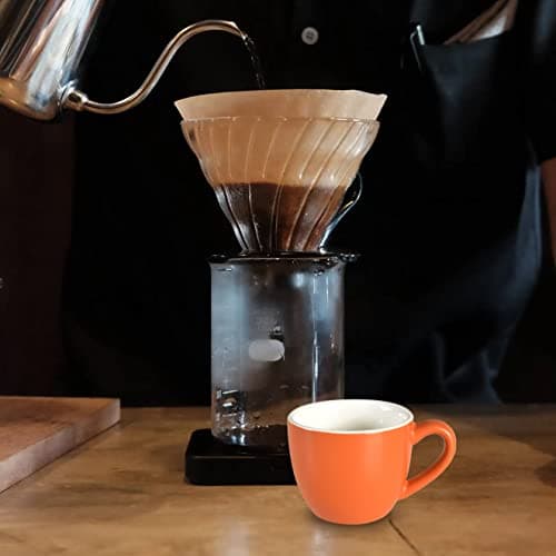 homEdge Mini tasse à expresso Procelain - 90 ml - Demitasse - Pour expresso, thé - Orange