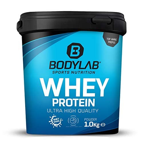 Bodylab24 Whey Protein Powder Pistache 1kg, pour des muscles plus forts, protéine de lactosérum peut favoriser la construction musculaire, avec 80% de protéines, sans aspartame