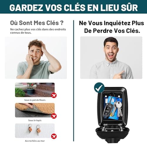 Nestling® Boite a Clefs de Securisee Exterieur, Grande Boîte à Clés Murale Étanche avec Code à 12 Chiffres, Boite à Clé Ultra Robuste pour Maison, Usine, Garage, Airbnb, Gris, X-Large, BH014