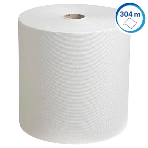 Essuie-mains roulés Scott 6667 - 6 x 304 m blancs 1 épaisseur