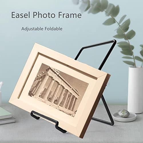 Décorative Photo Cadre Support Présentoirs Noir Photo Chevalet Tablette Pliable Réglable Chevalet Fer Supports de Présentation Présentoir de Support de Plaque de fer en Métal Noir pour Photo,Vaisselle