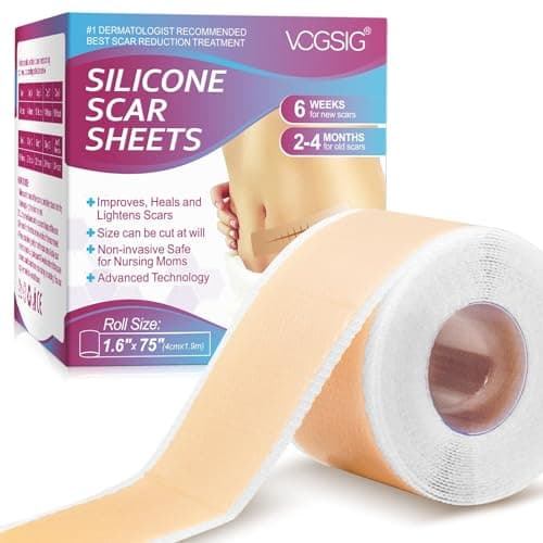 Feuilles de cicatrices en silicone de qualité supérieure - Ultra fines, flexibles et réutilisables - Traitement des cicatrices de qualité médicale pour tous les types de peau - Sûres et efficaces pour