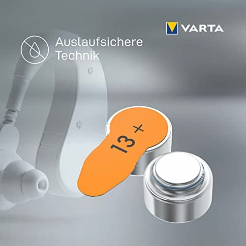 VARTA Piles auditives type 13, orange, lot de 60, Power on Demand batteries pour Amplificateur Appareil Auditif, pour Aide Auditive, Made in Germany [Exclusif sur Amazon]