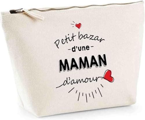 Trousse Maman Bazar d'amour | Pochette Toilette Maquillage Idée Sac Cadeau