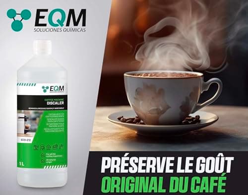 EQM - ECO-212 - Détartrant pour machine à café - 1L - 100% d'origine naturelle - Compatible avec toutes les machines à café