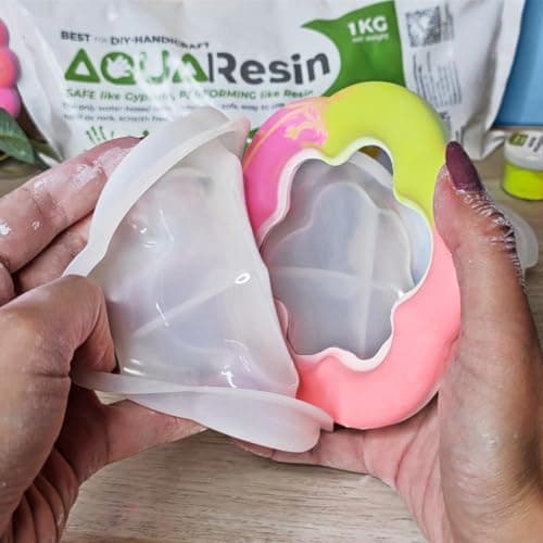 Aqua Resin - Résine minérale en Poudre Blanche 100% Non Toxique et sûre à mélanger avec de l'eau, colorable et idéale à Utiliser dans Les moules (1 kg)