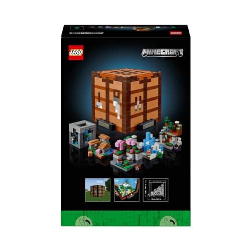 LEGO Minecraft L’établi - Set de Construction en Briques Inspiré du Jeu Vidéo - avec des Figurines, des Créatures et des Biomes - Spécial 15e Anniversaire - Cadeau pour Adultes Hommes et Femmes 21265