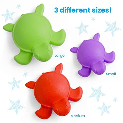 Learning Resources Kit d’activités mathématiques des tortues tactiles , apprentissage des nombres petite enfance, objets de tri mathématiques pour enfants, jouets de tri des couleurs, Montessori