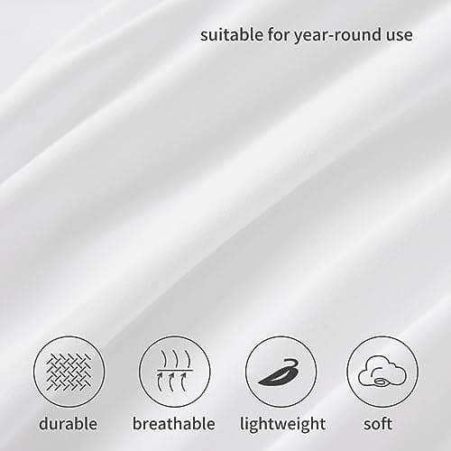 RUIKASI Drap Housse 140x190 Blanc - Drap Housse 140 x 190 Bonnet 30cm Matelas en Microfibre 2 Personnes, Très Doux et Respirant avec Élastique Tout Autour