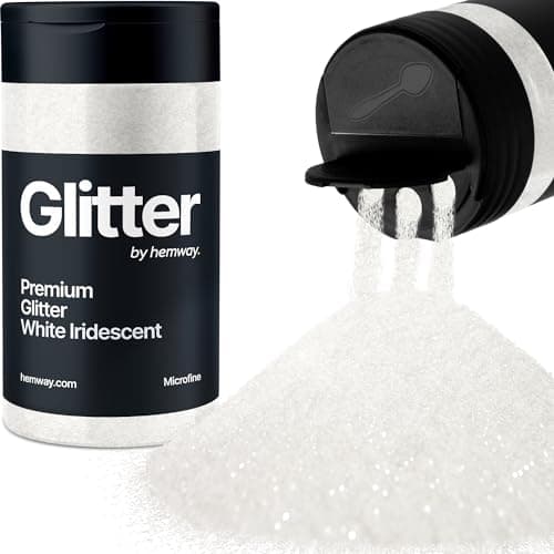 Shaker à paillettes pour nail art visage blanc accessoires de festival de Noël résine artisanale microfine cosmétique 125 g/4,4 oz
