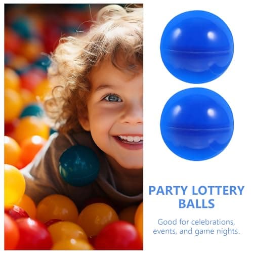 VICASKY 50PCS Boules De Loterie, 40MM Plastique Partie Bingo Remplacement Capsules Fournitures De Table Colorées for Loto Boules De Loterie Creux Machine Party
