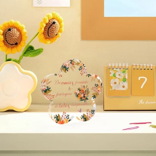 Cadeau Tata, Cadeau Pour Tata, Cadeau Noël Tante, Cadeau Anniversaire Tante, Décorations En Acrylique Pour La Tante, Cadeau De La Nièce À La Tante, Décoration Du Bureau À Domicile