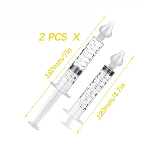 2Pcs Irrigateur Nasal,10ml Mouche-Bébé Professionnelle pour Irrigateur Nasal Nettoyant, Réutilisable, Sûr et Confortable