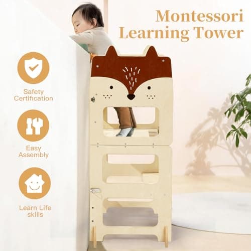 Labebe Tour d Observation Enfant Grande Taille, Tour Montessori 1-3 Ans, 3 in 1tour d'observation