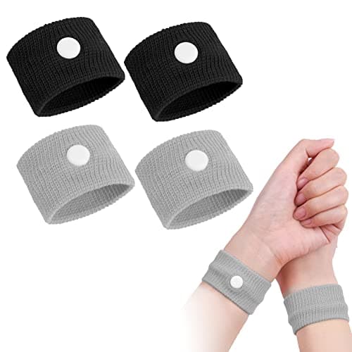 ACWOO Bracelets Anti-nausées Pour Le Mal De Mer, 2 Paires Bracelet Anti Nausée, Bande De Poignet De Soulagement De Nausée Pour Les Enfants, Les Adultes, Les Vacances Et Les Voyages