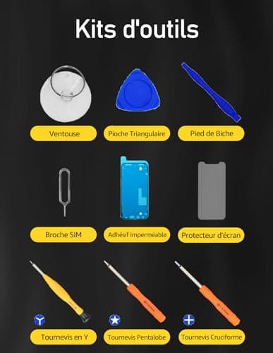bokman Écran pour iPhone XR, 6.1 Pouces Affichage FHD et Remplacement de l'écran Tactile (Face ID, True Tone Programmable)