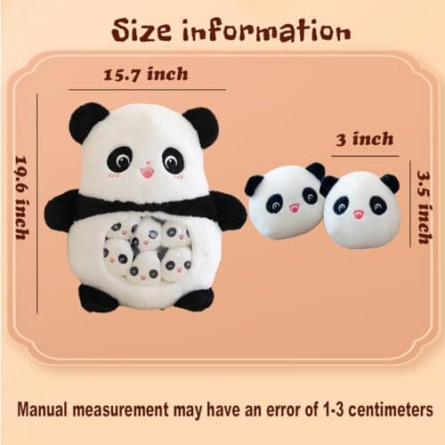 Aiuidun Mignon Panda Peluche Oreiller Jouet, Amovible Panda Animaux en Peluche Snack Oreiller, Doux Panda Peluche Animal Hold - UP Doll Fille garçon Cadeau