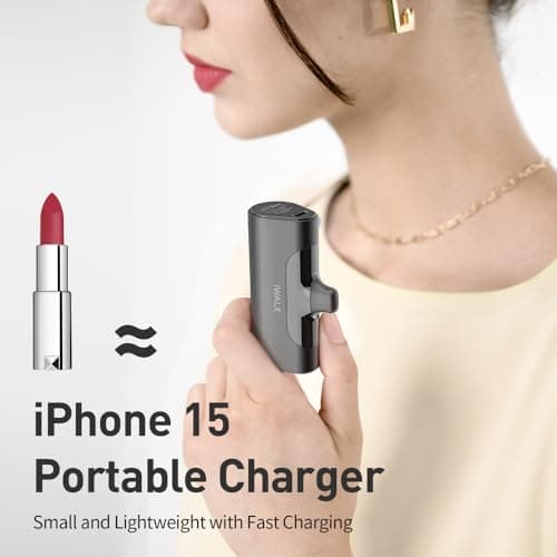 iWALK Batterie Externe 4500mAh[USB-C Version][Compatible avec iPhone 16 Série], Power Bank Mini 20W PD Charge Rapide, Petit Chargeur Externe Compatible avec iPhone 16 Pro Max/16 Pro/15 Plus/15/Android