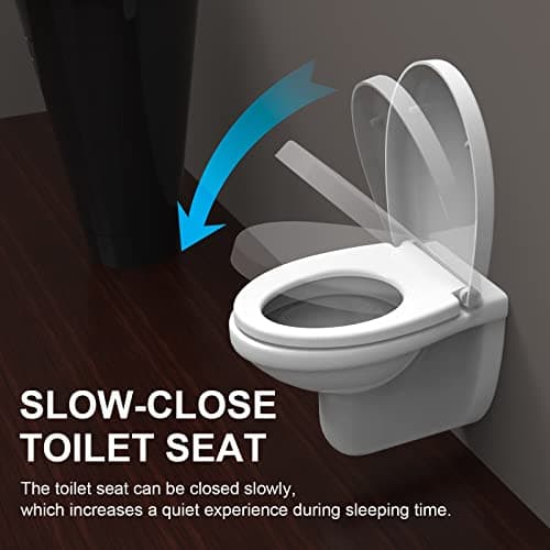 Ibergrif M41002, Abattant WC Forme O, Cuvette Toilette avec Frein de Chute, Lunette WC avec Fermeture en Douceur, Lunette de Toilette Blanche Universelle