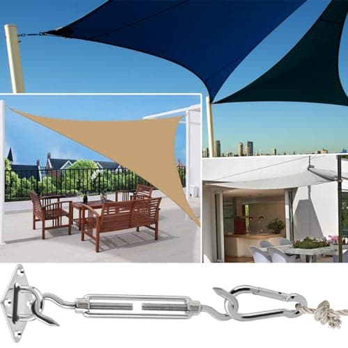 ANNTIM Kit Fixation Voile D'ombrage, Kit de Fixation pour Voile D'ombrage, Voile D'ombrage Fixations, Kit D'installation de Pare-Soleil en Acier Inoxydable pour Fixation Voile D'ombrage