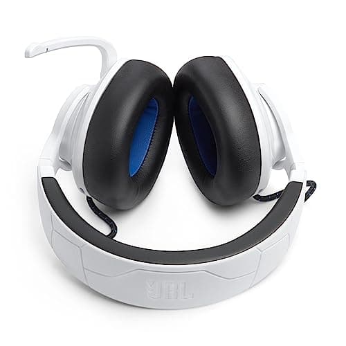 JBL Quantum 910P, Casque gaming sans fil bluetooth pour consoles, Réduction de bruit et son signature Quantum JBL, 39h d'autonomie, Blanc