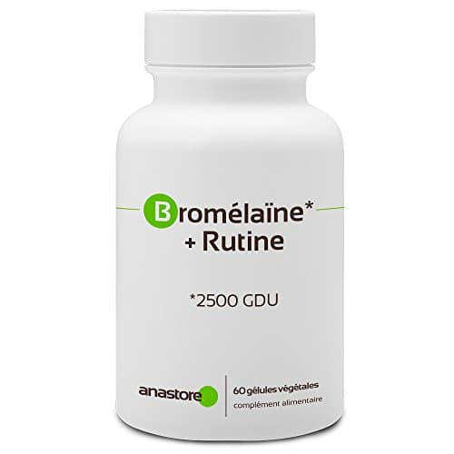 BROMÉLAÏNE + RUTINE * 375 mg / 60 gélules * Anti-inflammatoire, Antioxydants * Garantie Satisfait ou Rembours * Fabriqué en France
