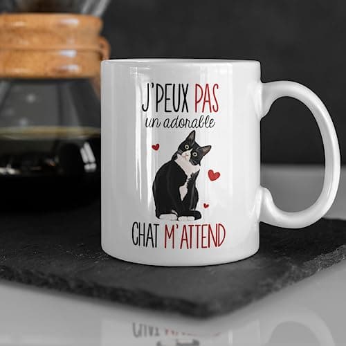 Planetee Mug magique J'peux pas Chat | Tasse change de couleur avec la chaleur