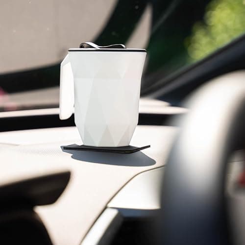 silwy® Tasse en plastique TO-GO, nano gel pads métalliques BLACK inclus