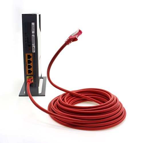 1m - rouge - 10 pièces - câble réseau CAT6a (10Gb/s) S-FTP CAT 6a Lankacable - certifié GHMT PIMF 500 MHz Cat5 Cat5e Cat6 Cat6a Cat7 pour switch, routeur, modem, Internet
