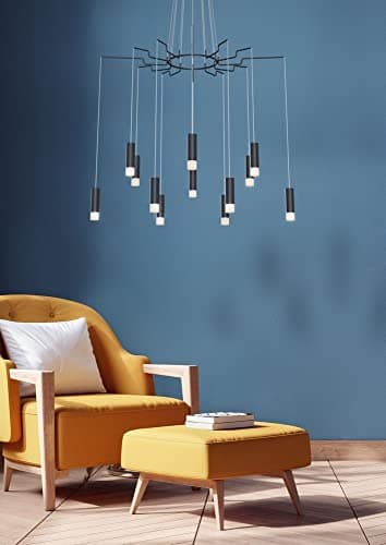 MAYTONI Lustre Suspension 6 lampes, Série Nostalgia, Style Moderne, Art Déco, Armature en Métal Couleur Or, Abat-jours en verre blanc, ampoules non incluses E14 6x 40W 220V