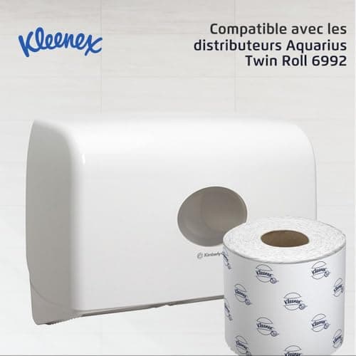 Papier toilette 2 épaisseurs Kleenex 8438 - 96 petits rouleaux x 250 feuilles (24 000 au total)