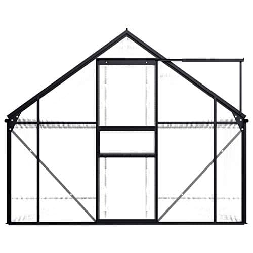 Festnight Serre de Jardin Tente pour Plantes en Aluminium Résistance aux UV Anthracite 5,89 m2